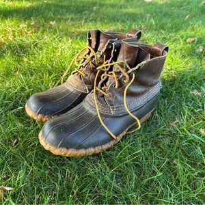 L.L. Bean Duck 6” Dark Brown Boots Used